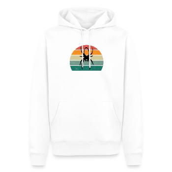 Spiders Spider web web arachnid legs 8 spider - Men’s Premium Organic Hoodie - white - Front - Nico (187cm)