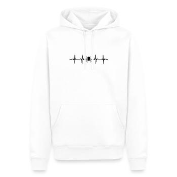 Spiders Spider web web arachnid legs 8 spider - Men’s Premium Organic Hoodie - white - Front - Nico (187cm)