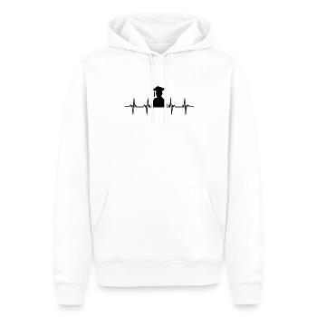 studieren student studium abschluss bachelor uni - Männer Premium Bio Hoodie - Weiß - Vorne - Nico (187cm)