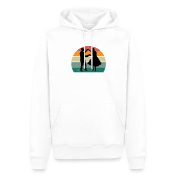 danseur danse mouvement mouvement mouvement couple - Sweat à capuche Premium bio Homme - blanc - Devant - Nico (187cm)