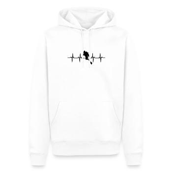plongeur plongeur plongée plongée oxygène plongée - Sweat à capuche Premium bio Homme - blanc - Devant - Nico (187cm)