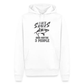 Shark Ocean Predator Sea Creature - Männer Premium Bio Hoodie - Weiß - Vorne - Nico (187cm)