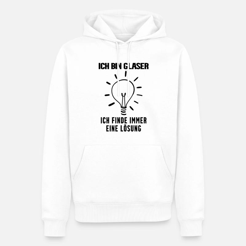 Glaser Beruf Ausbildung - Männer Premium Bio Hoodie - Weiß