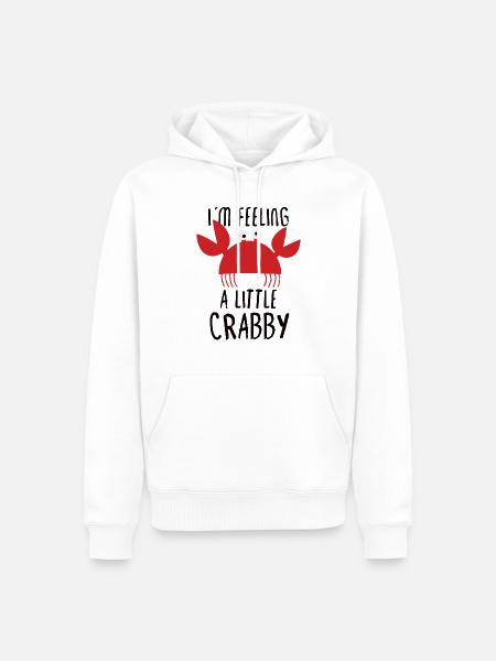 Krabbenkrabbenkrabbenflüsterer Krabbenjagdfischer - Männer Premium Bio Hoodie - Weiß