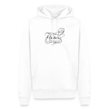 vins buveur de vin buveur de vin amateur de vin - Sweat à capuche Premium bio Homme - blanc - Devant - Nico (187cm)