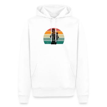 Randonneurs Randonneurs Montagnes Vallées de montagne Vallées Randonnée - Sweat à capuche Premium bio Homme - blanc - Devant - Nico (187cm)