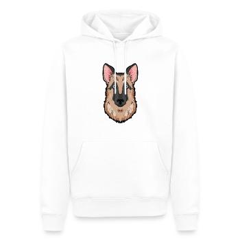 Propriétaire de chien de tête de berger allemand - Sweat à capuche Premium bio Homme - blanc - Devant - Nico (187cm)