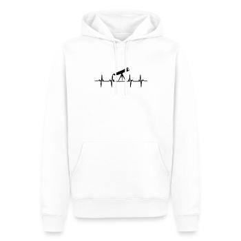 ufo alien weltall all universum rakete weltraum - Männer Premium Bio Hoodie - Weiß - Vorne - Nico (187cm)