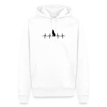 Loups Loup chien de meute chien de territoire loup de meute loup - Sweat à capuche Premium bio Homme - blanc - Devant - Nico (187cm)