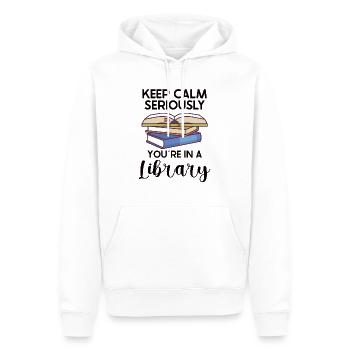 Lecteur de livres Lecture Littérature Amoureux de l’écriture - Sweat à capuche Premium bio Homme - blanc - Devant - Nico (187cm)