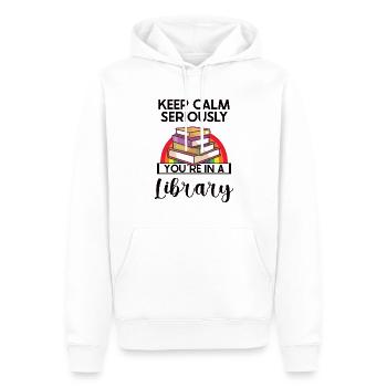 Lecteur de livres Lecture Littérature Amoureux de l’écriture - Sweat à capuche Premium bio Homme - blanc - Devant - Nico (187cm)