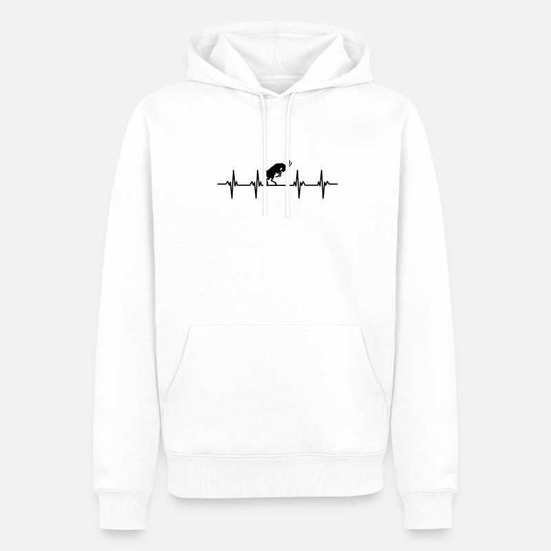 chevreau chevreau gémit chèvre - Sweat à capuche Premium bio Homme - blanc