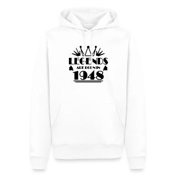 1948 - Jahrgang 1948 - Männer Premium Bio Hoodie - Weiß - Vorne - Nico (187cm)