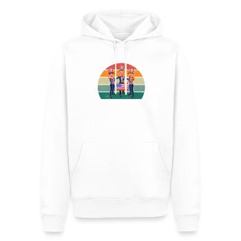 Vereinigte Staaten Amerikaner Amerikanerin USA - Männer Premium Bio Hoodie - Weiß - Vorne - Nico (187cm)