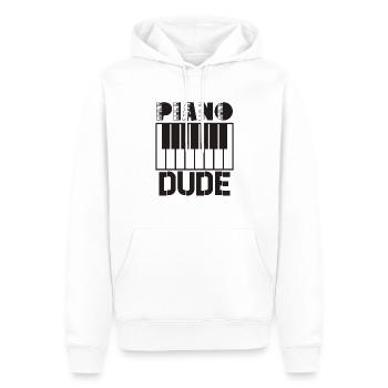 Klavierspieler Lustige Klaviertastatur - Männer Premium Bio Hoodie - Weiß - Vorne - Nico (187cm)