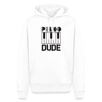 Klavierspieler Lustige Klaviertastatur - Männer Premium Bio Hoodie - Weiß - Vorne - Nico (187cm)
