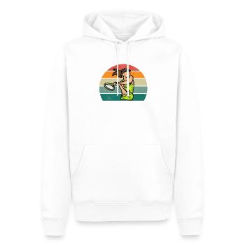 joueur de tennis joueur de tennis club de tennis - Sweat à capuche Premium bio Homme - blanc - Devant - Nico (187cm)