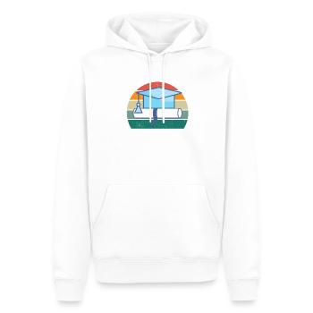 Studying Student Studies Degree Bachelor University - Men’s Premium Organic Hoodie - white - Front - Nico (187cm)