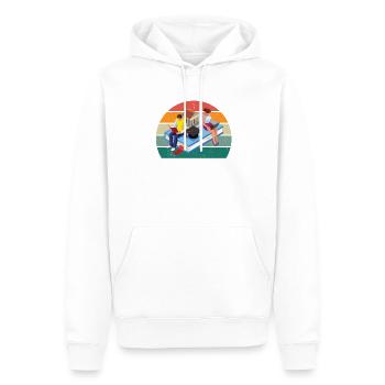 studieren student studium abschluss bachelor uni - Männer Premium Bio Hoodie - Weiß - Vorne - Nico (187cm)