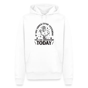 Historien de l’histoire Passionné d’histoire - Sweat à capuche Premium bio Homme - blanc - Devant - Nico (187cm)