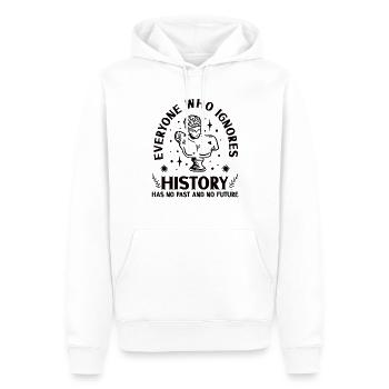 Historien de l’histoire Passionné d’histoire - Sweat à capuche Premium bio Homme - blanc - Devant - Nico (187cm)