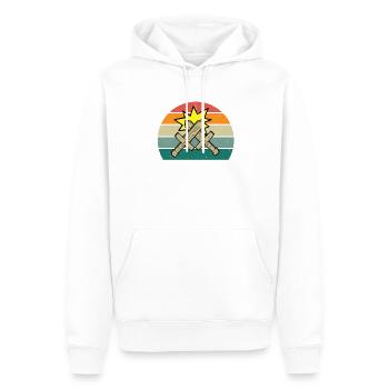 Épée de combat Épée Lame Lance Sabre Dagger - Sweat à capuche Premium bio Homme - blanc - Devant - Nico (187cm)