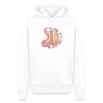 Gastrectomie à la manche Gastrectomie à la manche - Sweat à capuche Premium bio Homme - blanc - Devant - Nico (187cm)