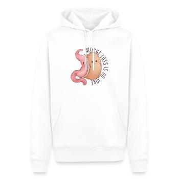 Schlauchmagen Schlauchmagenchirurgie Gastrektomie - Männer Premium Bio Hoodie - Weiß - Vorne - Nico (187cm)