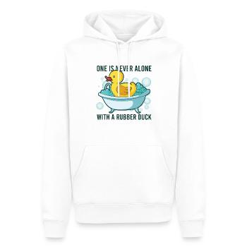 Rubber Duck Ducks Bird Hunt Duck lover Gift Idea - Men’s Premium Organic Hoodie - white - Front - Nico (187cm)