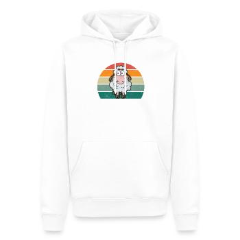 Schafe Schafherde Ziege Ziegen Lamm Schaf Wolle - Männer Premium Bio Hoodie - Weiß - Vorne - Nico (187cm)