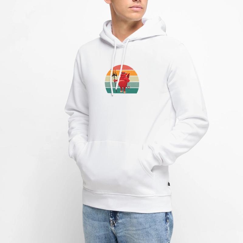 devil devilish satan evil hell fear horror Men’s Premium Organic Hoodie