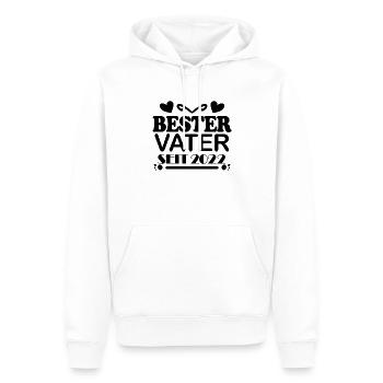 Bester Vater seit 2022 - Männer Premium Bio Hoodie - Weiß - Vorne - Nico (187cm)