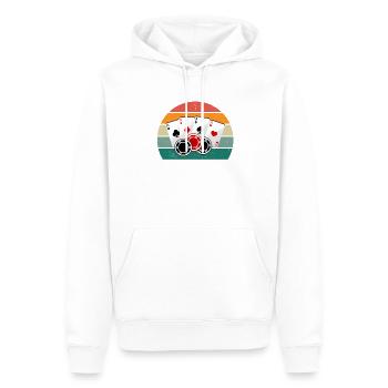 Pokerspieler Glück Strategie Texas Hold'em Poker - Männer Premium Bio Hoodie - Weiß - Vorne - Nico (187cm)