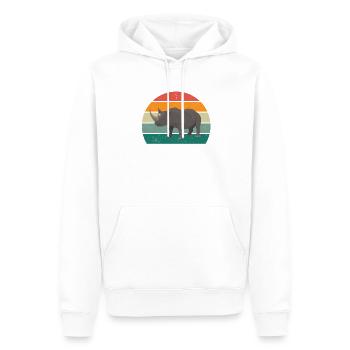 Nashörner dickes Einhorn Afrika Tier Nashorn - Männer Premium Bio Hoodie - Weiß - Vorne - Nico (187cm)
