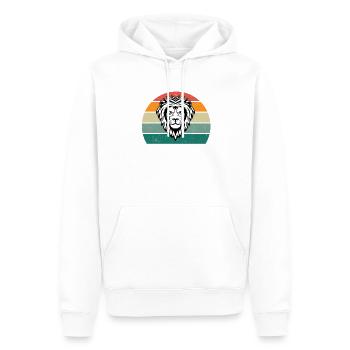 Lion Lionne Fierté des Lions Mane Lion’s Mane King Lion - Sweat à capuche Premium bio Homme - blanc - Devant - Nico (187cm)