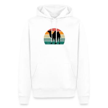 Camels Camel Desert Arabia Dromedary Camel - Men’s Premium Organic Hoodie - white - Front - Nico (187cm)