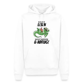 Bücher Drache Drachen - Männer Premium Bio Hoodie - Weiß - Vorne - Nico (187cm)