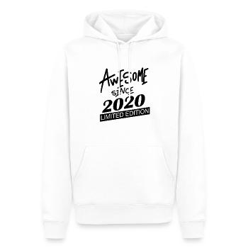 2020 - Millésime 2020 - Fantastique depuis 2020 - Sweat à capuche Premium bio Homme - blanc - Devant - Nico (187cm)