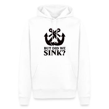 Bateau papa Capitaine Pontoon Sailor Croisière - Sweat à capuche Premium bio Homme - blanc - Devant - Nico (187cm)