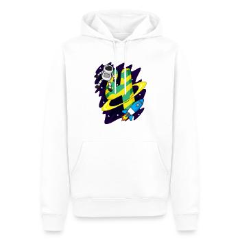 4 Birthday Boy Astronaut - four years - Men’s Premium Organic Hoodie - white - Front - Nico (187cm)