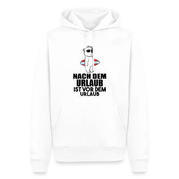 Urlaub - Männer Premium Bio Hoodie - Weiß - Vorne - Nico (187cm)