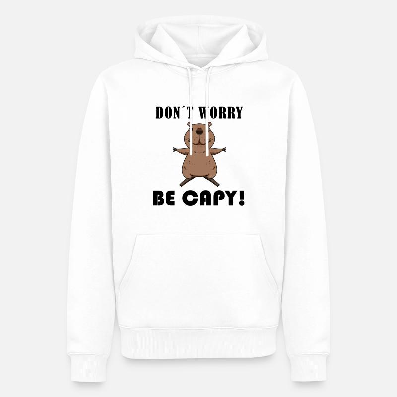 Capybara Capybara Cadeau - Sweat à capuche Premium bio Homme - blanc