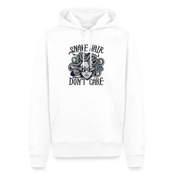 Méduse Mythologie grecque Créature mythique Gorgone - Sweat à capuche Premium bio Homme - blanc - Devant - Nico (187cm)