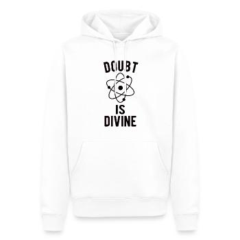 Athée, Athéisme, Anti-religion, Sécurité, - Sweat à capuche Premium bio Homme - blanc - Devant - Nico (187cm)