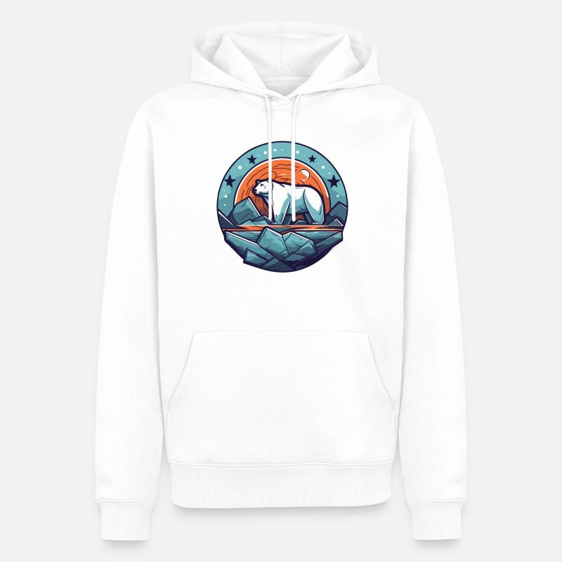 Der letzte Eisbär - Männer Premium Bio Hoodie - Weiß