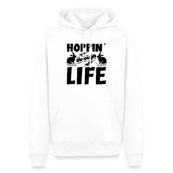 Hasenbesitzer Hasenliebhaber Hasenmutter Hase Papa - Männer Premium Bio Hoodie - Weiß - Vorne - Nico (187cm)