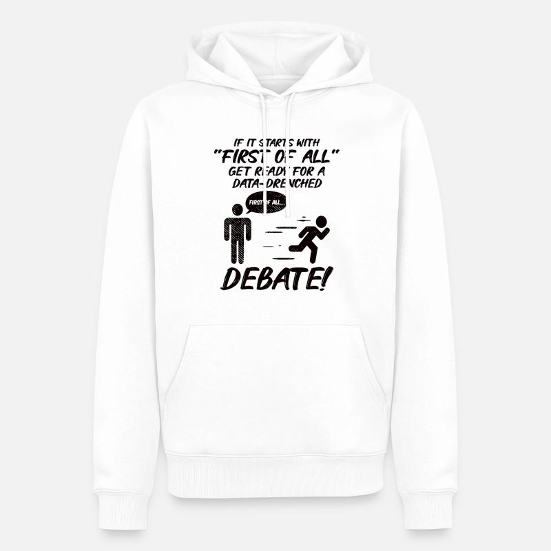 Debattierrede Debattierer Rederedner Geschenkidee - Männer Premium Bio Hoodie - Weiß