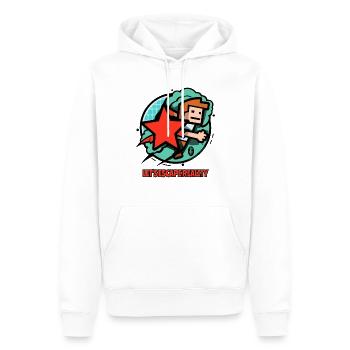 Lass uns der Realität mit Gaming entfliehen - Männer Premium Bio Hoodie - Weiß - Vorne - Nico (187cm)