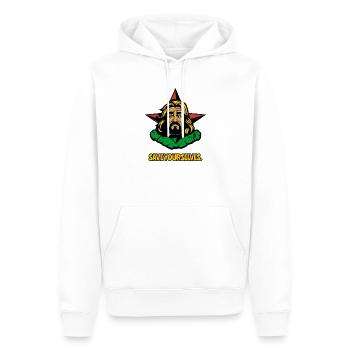 Rettet euch selbst, Der genervte Erlöser - Männer Premium Bio Hoodie - Weiß - Vorne - Nico (187cm)