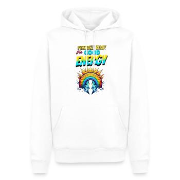 Positivité Arcs-en-ciel Pleine conscience Amélioration de soi - Sweat à capuche Premium bio Homme - blanc - Devant - Nico (187cm)